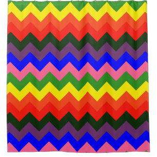 Regenbogen-Chevron-Badezimmer-Duschvorhang Duschvorhang