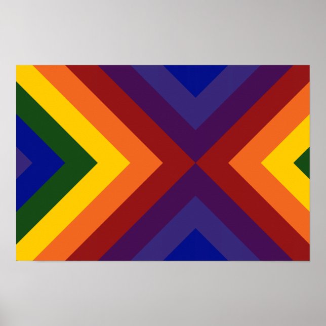 Regenbogen-Chevrons Poster (Vorne)