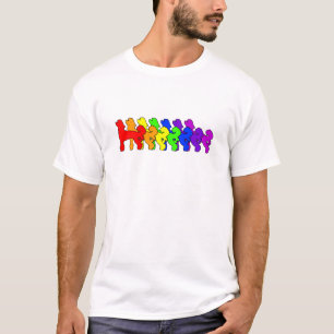 Regenbogen-Chinese Crested T-Shirt