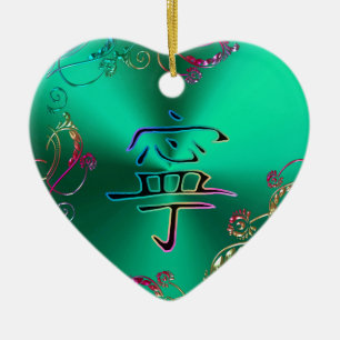 Regenbogen-chinesische Keramikornament