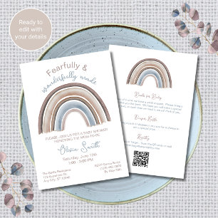 Regenbogen-Christliche-Baby-Shower-Einladung Allin Einladung