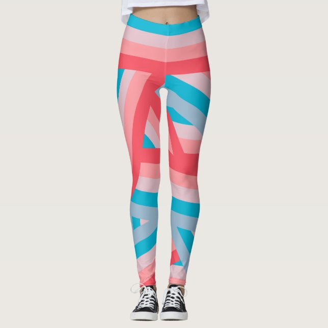 Regenbogen-Collage  Leggings (Vorderseite)