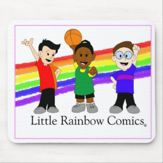 Regenbogen-Comic-Trio-Mausunterlage Mousepad