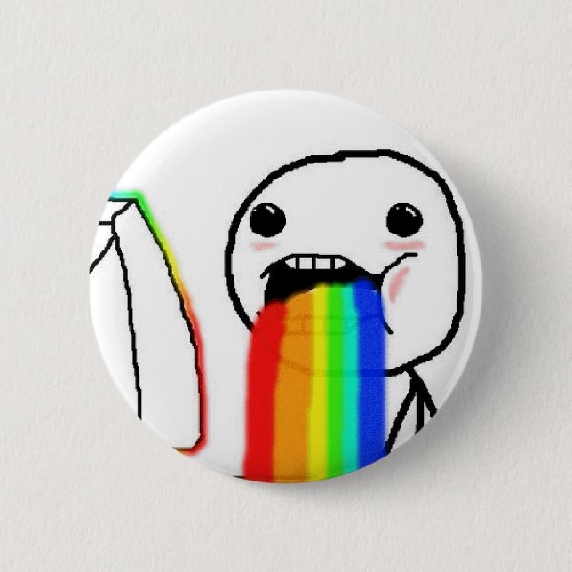 Regenbogen-Computer-Gesichts-Typ Button (Vorderseite)