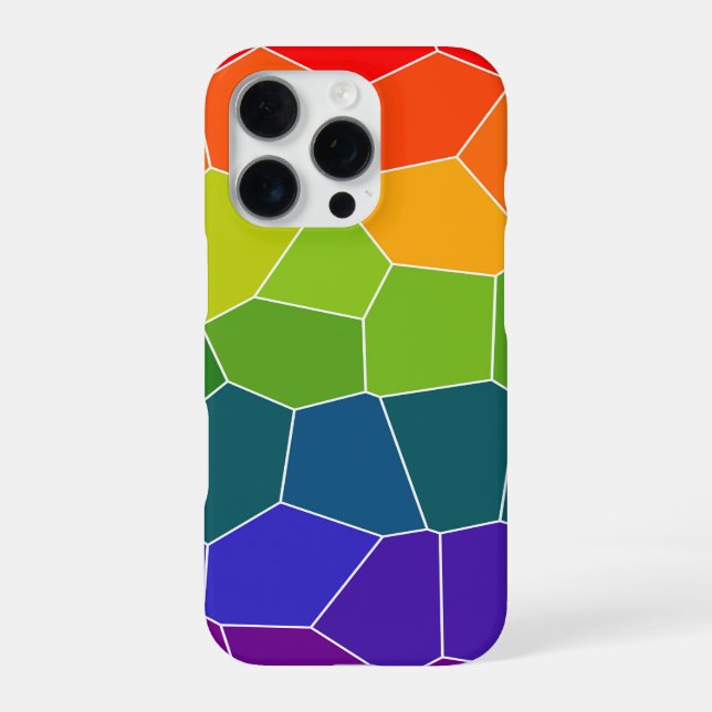 Regenbogen COOL Muster iPhone 16 Pro Hülle (Rückseite)