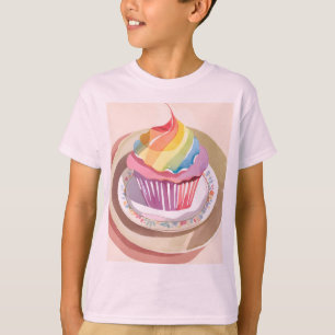 Regenbogen-Cupcake T-Shirt
