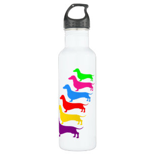 Regenbogen-Dackel-Wasser-Flasche Trinkflasche