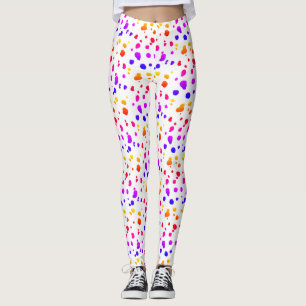 Regenbogen-Dalmatiner-Stellen Leggings