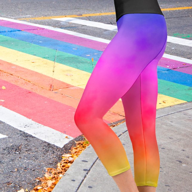 Regenbogen-Dampf Capri Leggings (Von Creator hochgeladen)