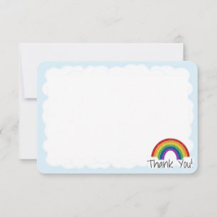 Regenbogen danken Ihnen merkt Regenbogen-Glitzer Dankeskarte