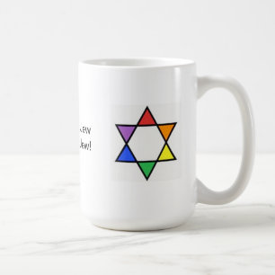 Regenbogen-Davidsstern Kaffeetasse
