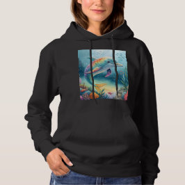 Regenbogen-Delfin-Unterwasserparadies Hoodie