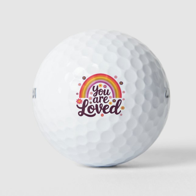 Regenbogen, den Sie lieben Golfball (Vorderseite)