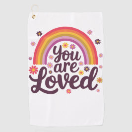 Regenbogen, den Sie lieben Golfhandtuch