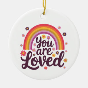Regenbogen, den Sie lieben Keramik Ornament