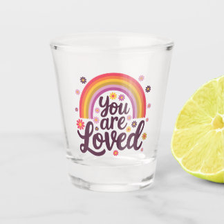 Regenbogen, den Sie lieben Schnapsglas