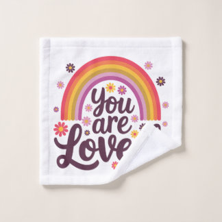 Regenbogen, den Sie lieben Waschlappen