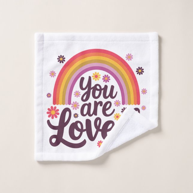 Regenbogen, den Sie lieben Waschlappen (Waschlappen)