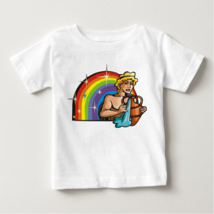 Regenbogen der 1980er mit Aquarius Man mit Wasserv Baby T-shirt