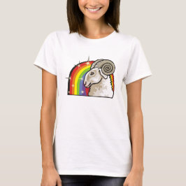 Regenbogen der 1980er mit Aries Ram T-Shirt