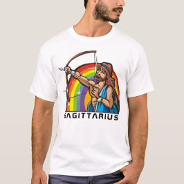 Regenbogen der 1980er mit Sagittarius Archer T-Shirt