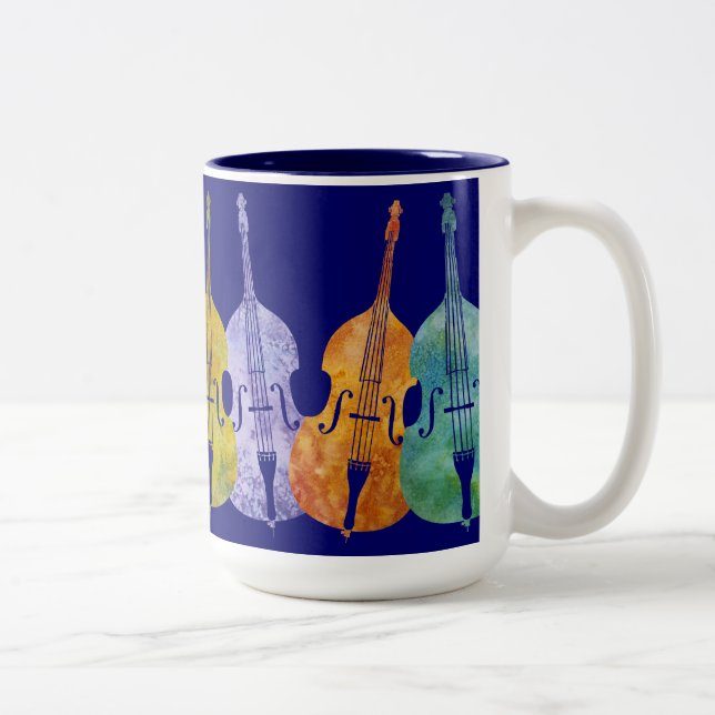Regenbogen der Bässe Zweifarbige Tasse (Rechts)