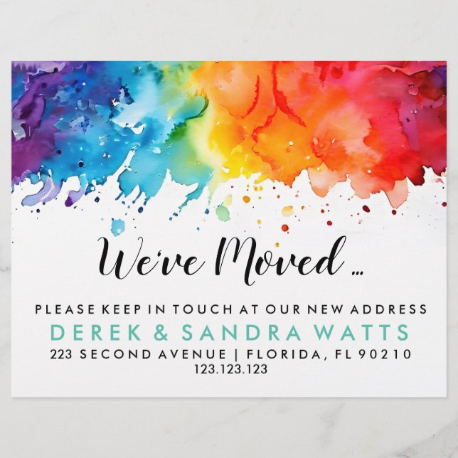 Regenbogen der Farbe Veränderung der Adresse, die  Flyer (Vorne)