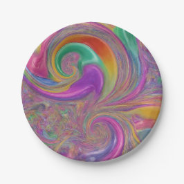 Regenbogen der Freude Pappteller