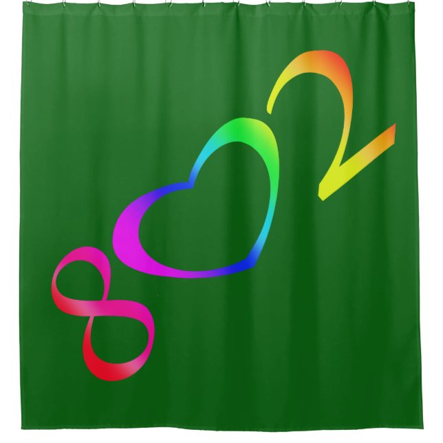Regenbogen der Gay Pride Duschvorhang (Vorderseite)