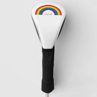 Regenbogen der Gay Pride. Liebe ist Liebe. Golf Headcover