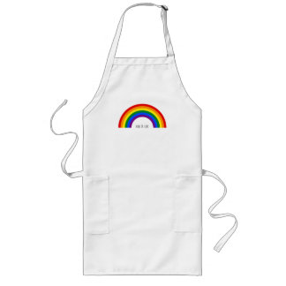 Regenbogen der Gay Pride. Liebe ist Liebe. Lange Schürze