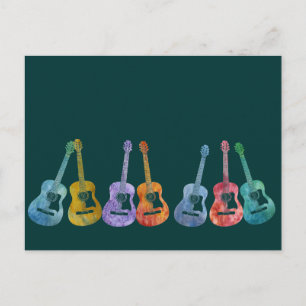 Regenbogen der Gitarren Postkarte