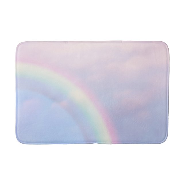 Regenbogen der Hoffnung - pastellfarben, Badematte (Vorderseite)
