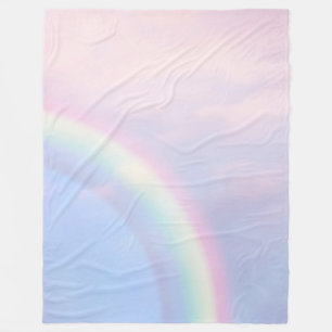 Regenbogen der Hoffnung - pastellfarben, Fleecedecke