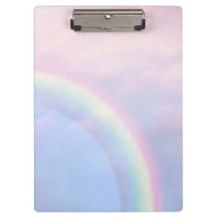 Regenbogen der Hoffnung - pastellfarben, Klemmbrett