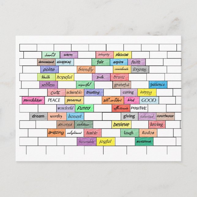 Regenbogen der Inspiration Graffiti-Postkarte Postkarte (Vorderseite)