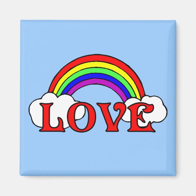 Regenbogen der Liebe Magnet (Vorne)