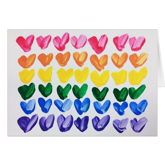 Regenbogen der Liebe - Spaß - Farbenfrohe, handgem (Vorderseite (Horizontal))