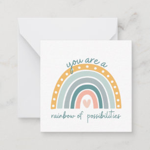Regenbogen der Möglichkeiten - Pastel Positive Vib Mitteilungskarte