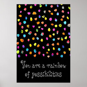 Regenbogen der Möglichkeiten polka Punkt Lebensquo Poster