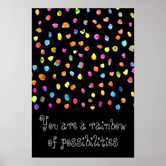 Regenbogen der Möglichkeiten polka Punkt Lebensquo Poster (Vorne)