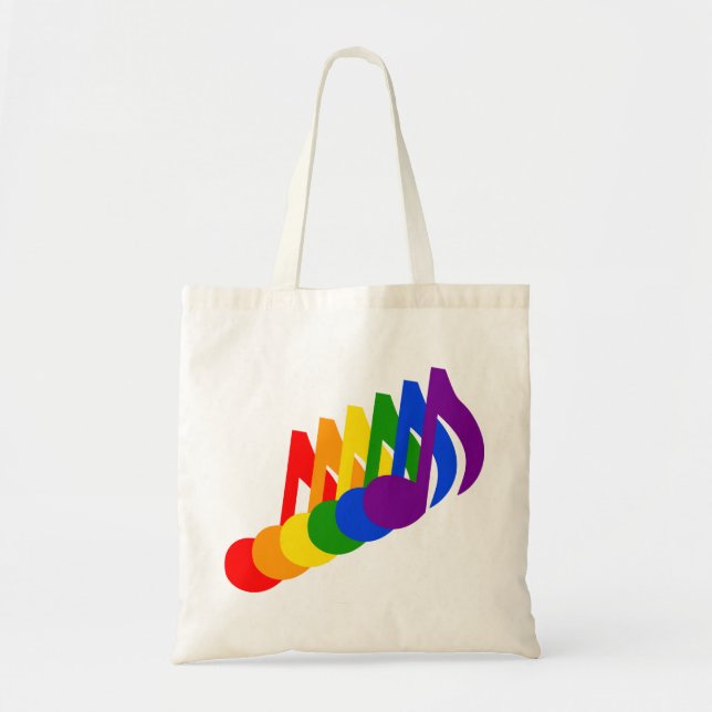 Regenbogen der musikalischen Bemerkungen Tragetasche (Vorne)