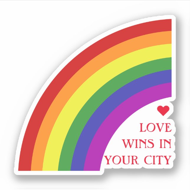 Regenbogen der Pride-Flagge Aufkleber (Vorderseite)