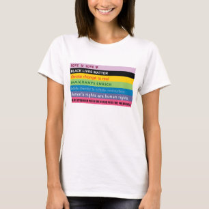 Regenbogen der progressiven Slogans T-Shirt