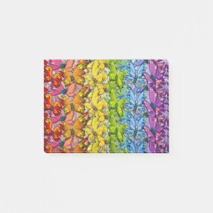 Regenbogen der Schmetterlinge Post-it Klebezettel