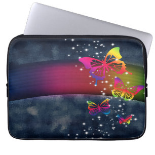 Regenbogen der Schmetterlings-n Laptopschutzhülle