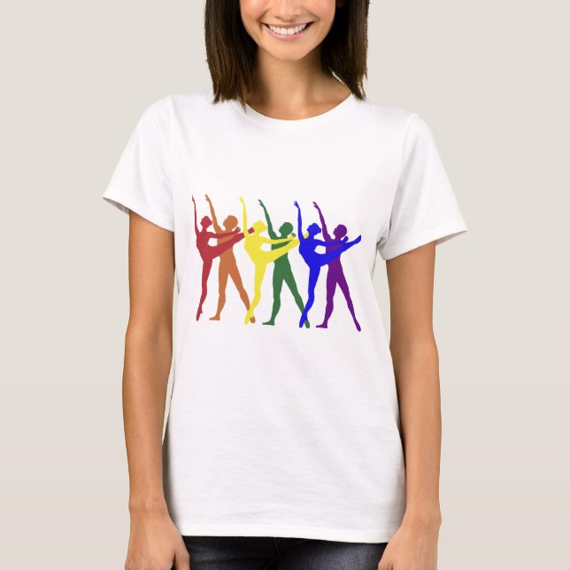 Regenbogen der Tänzer T-Shirt (Vorderseite)