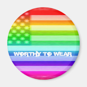 Regenbogen der US-Flagge - es lohnt sich, zu trage Magnet