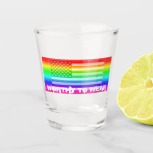 Regenbogen der US-Flagge - es lohnt sich, zu trage Schnapsglas
