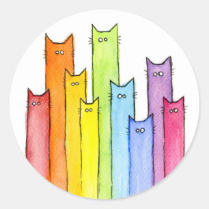 Regenbogen des Aufklebers Runder Aufkleber